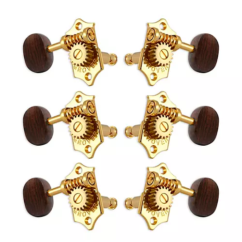 Grover Sta-Tite With 18:1 Gear Ratio 97-18 Series Rosewood Button Tuning Machines Gold