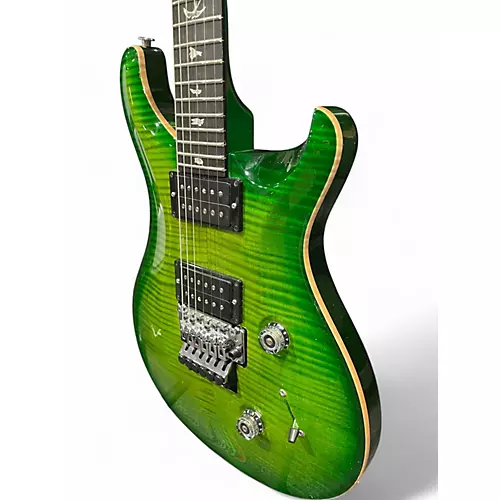 Used PRS Custom 24 10 Top Floyd Emerald Green Solid Body Electric Guitar Emerald Green