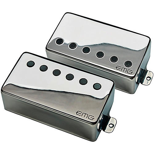 EMG Dual Mode F-57TW/66TW Dual Pickup Set, Floyd Spaced Brushed Chrome