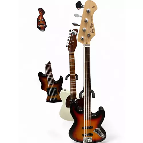 Used Harley Benton J-STYLE JB-40 2 Tone Sunburst Electric Bass Guitar 2 Tone Sunburst