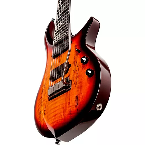 Sterling by Music Man Majesty With DiMarzio Pickups 7-String Electric Guitar Blood Orange Burst