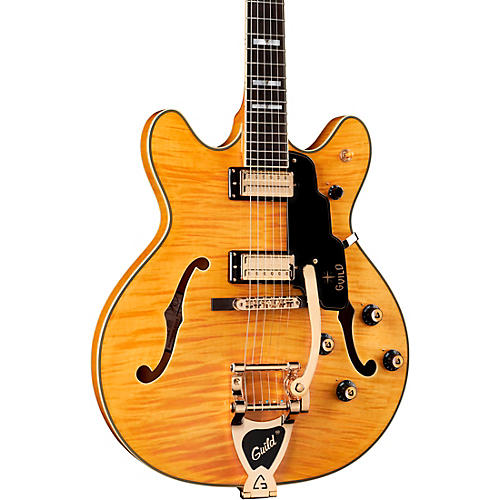 Guild Starfire VI Flamed Maple Semi-Hollow Electric Guitar With Guild Vibrato Tailpiece Blonde