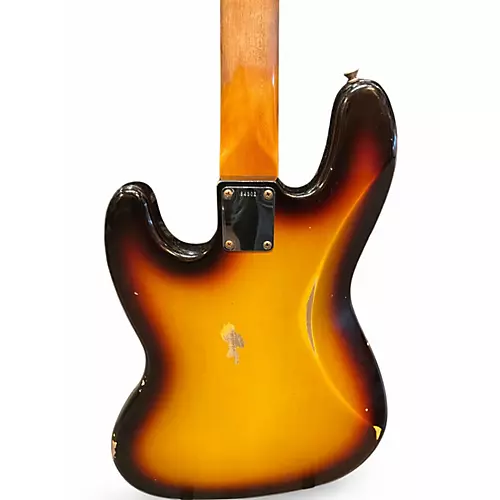 Used 2022 Fender 1962 Relic Jazz Bass 3 Color Sunburst Electric Bass Guitar 3 Color Sunburst