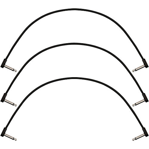 Fender Blockchain Patch Angle to Angle Cables, 3-Pack 4 in. Black