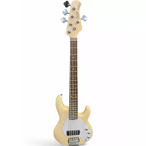 Used Sterling by Music Man stingray 5  white  Electric Bass Guitar white