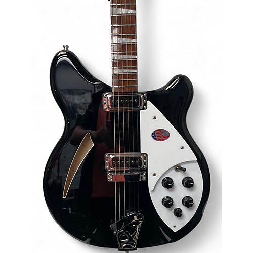 Used Rickenbacker 360 Black Hollow Body Electric Guitar Black