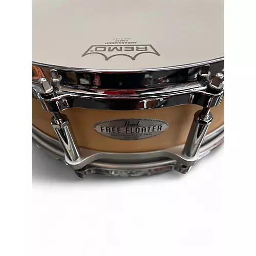 Used Pearl 5X14 free floater Natural Drum Natural 8