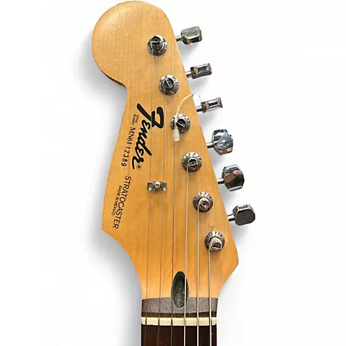 Used 1996 Fender Standard Stratocaster Left Handed Black Electric Guitar Black