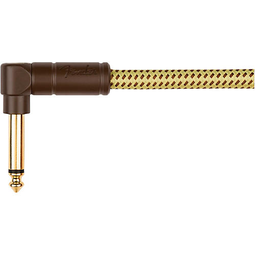 Fender Deluxe Series Straight to Angled Coiled Cable 30 ft. Black Tweed