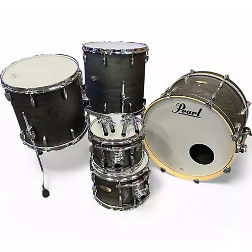Used Pearl 5 Piece Session Studio Select Black Satin Ash Drum Kit Black Satin Ash