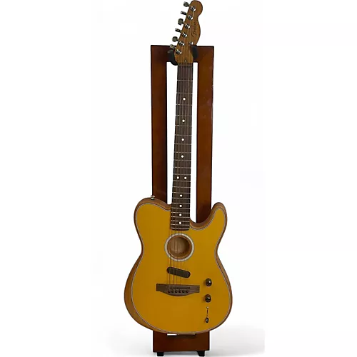 Used Fender Acoustasonic Player Telecaster Natural Acoustic Electric Guitar Natural