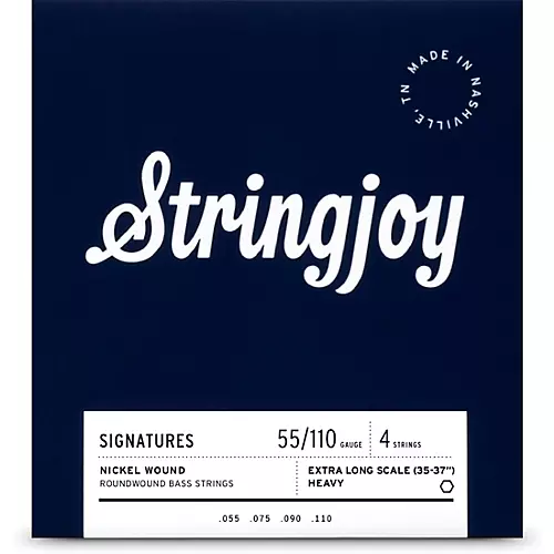 Stringjoy Signatures 4 String Extra Long Scale Nickel Wound Bass Guitar Strings 50 - 105