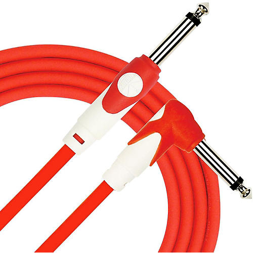 Kirlin LightGear Straight to Right Angle Instrument Cable, 10' With PVC Jacket Blue