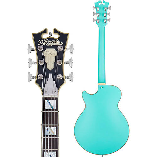 D'Angelico Deluxe SS Semi-Hollow Electric Guitar With D'Angelico Shield Tremolo Matte Surf Green