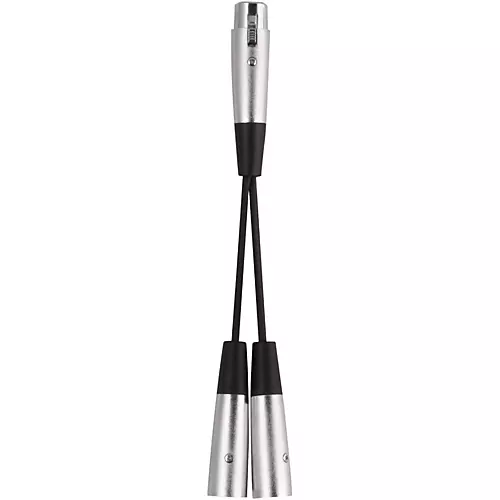 Livewire Essential Y-Adapter XLR Female to XLR Male Black 6 in.