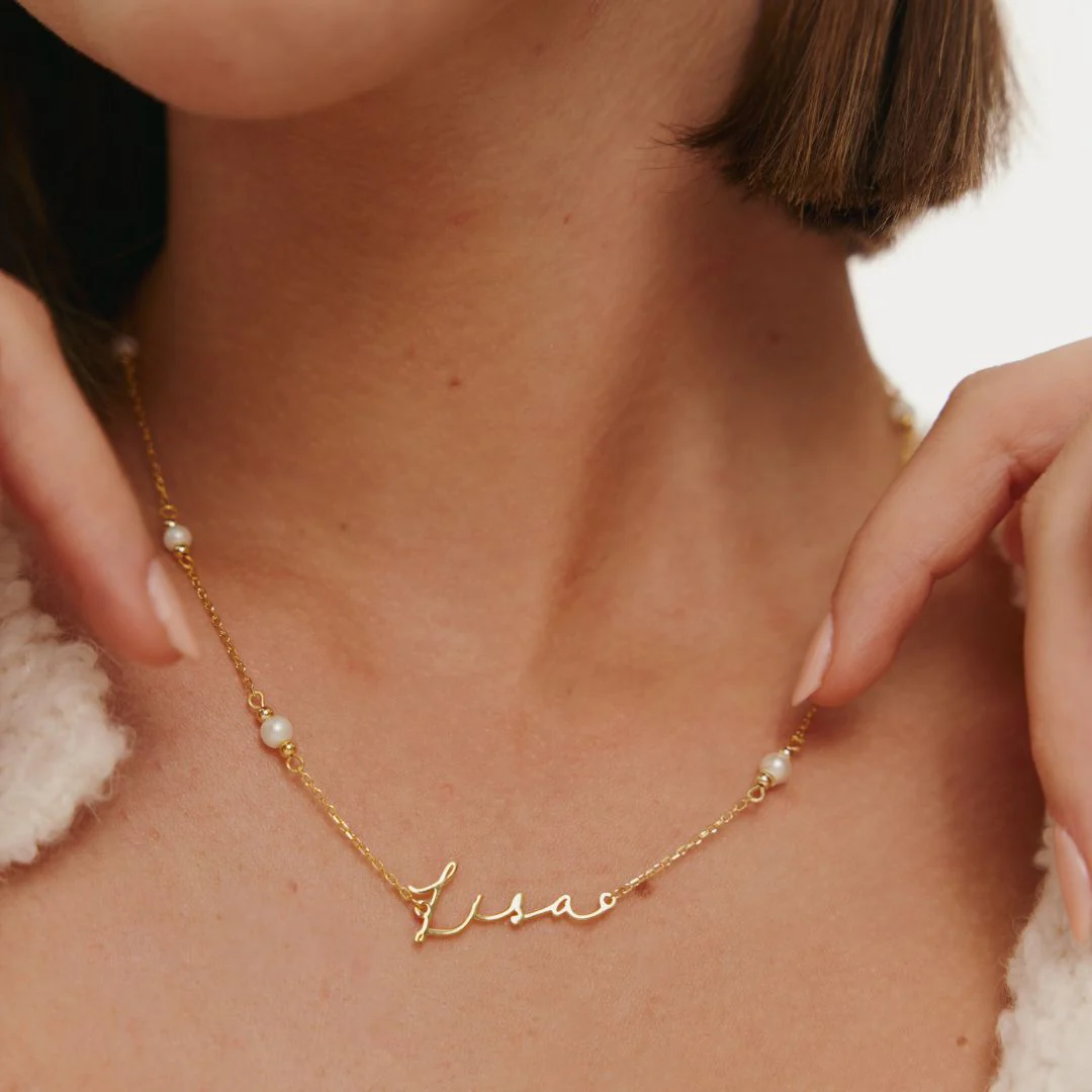 Signature Perlen Namenskette
