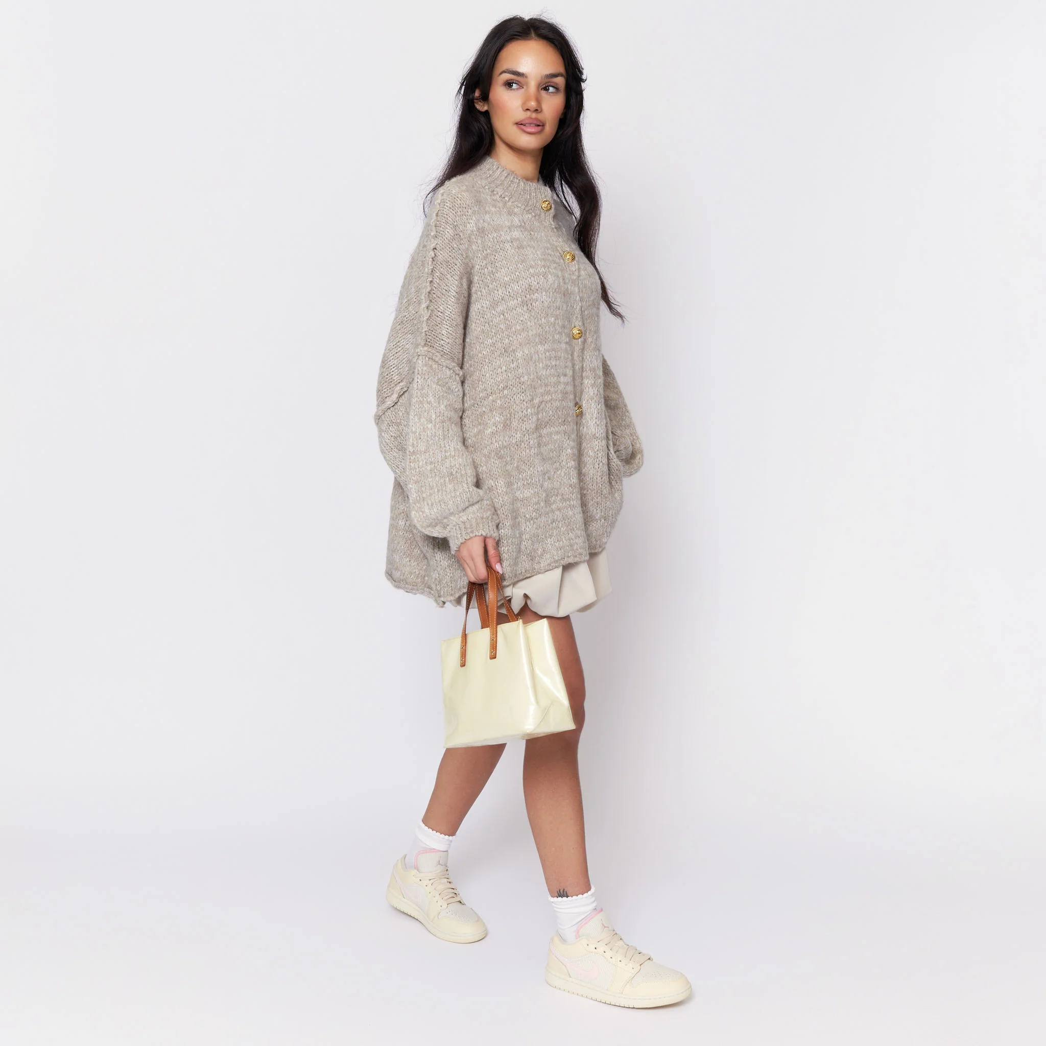 Oversized Cardigan CozyGlam BiColor
