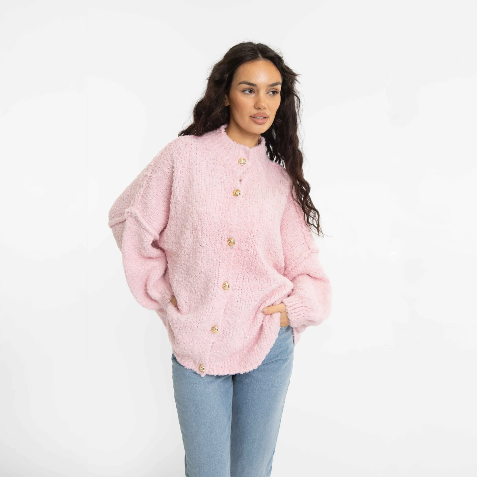 Bouclé Oversized Cardigan CozyGlam