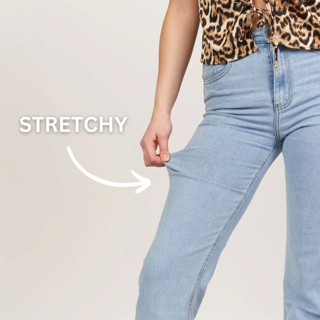 Wide Leg Stretch Jeans