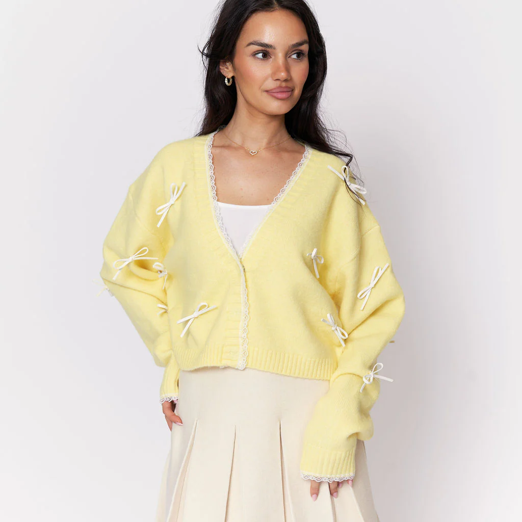 Soft Bow Cardigan