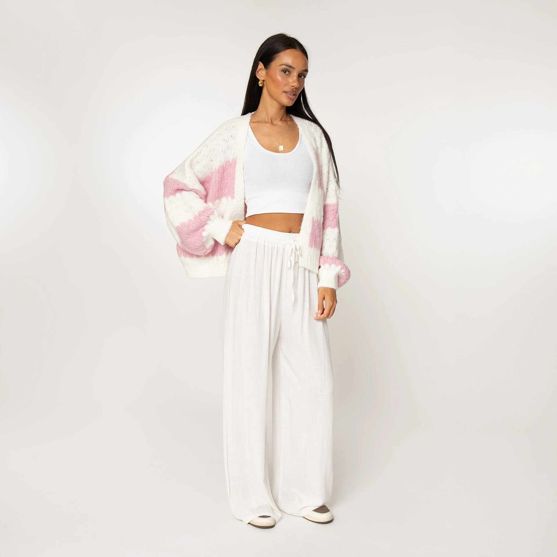 Bold Stripes Oversized Cardigan