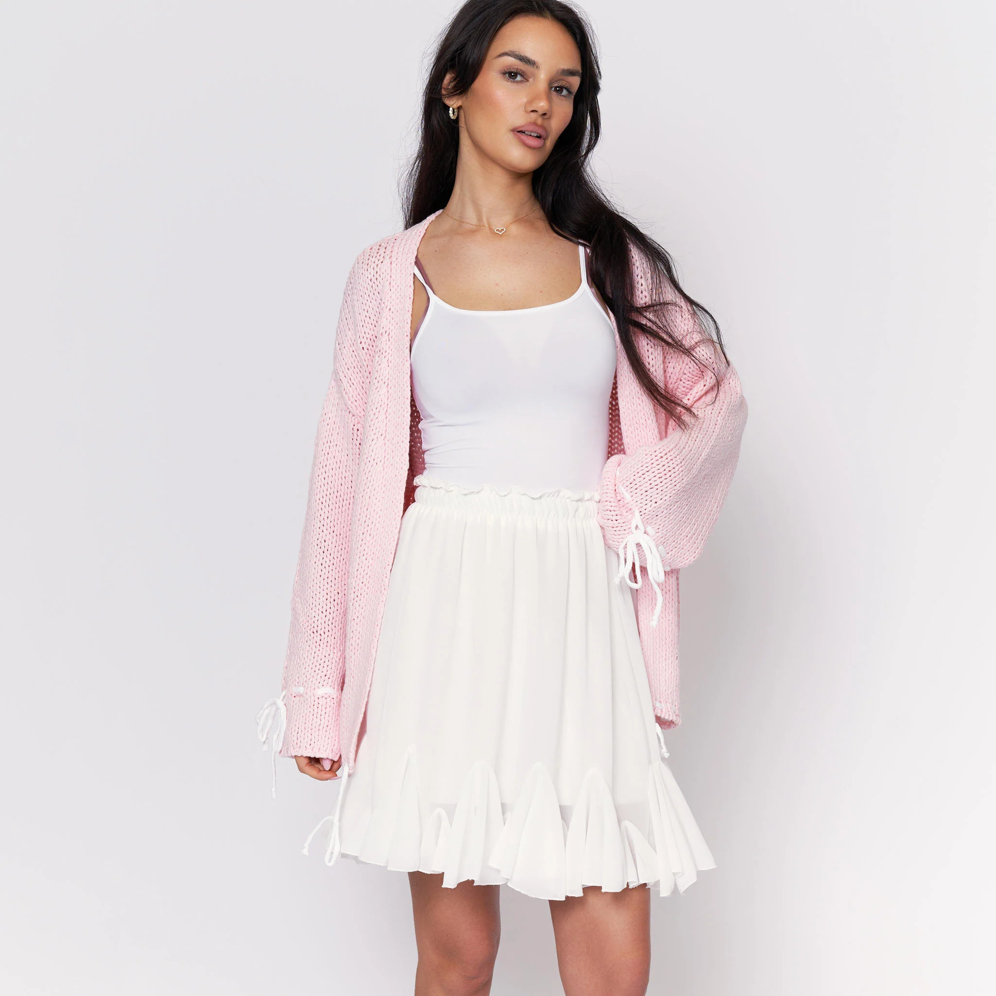 Schleifenstrick Cardigan