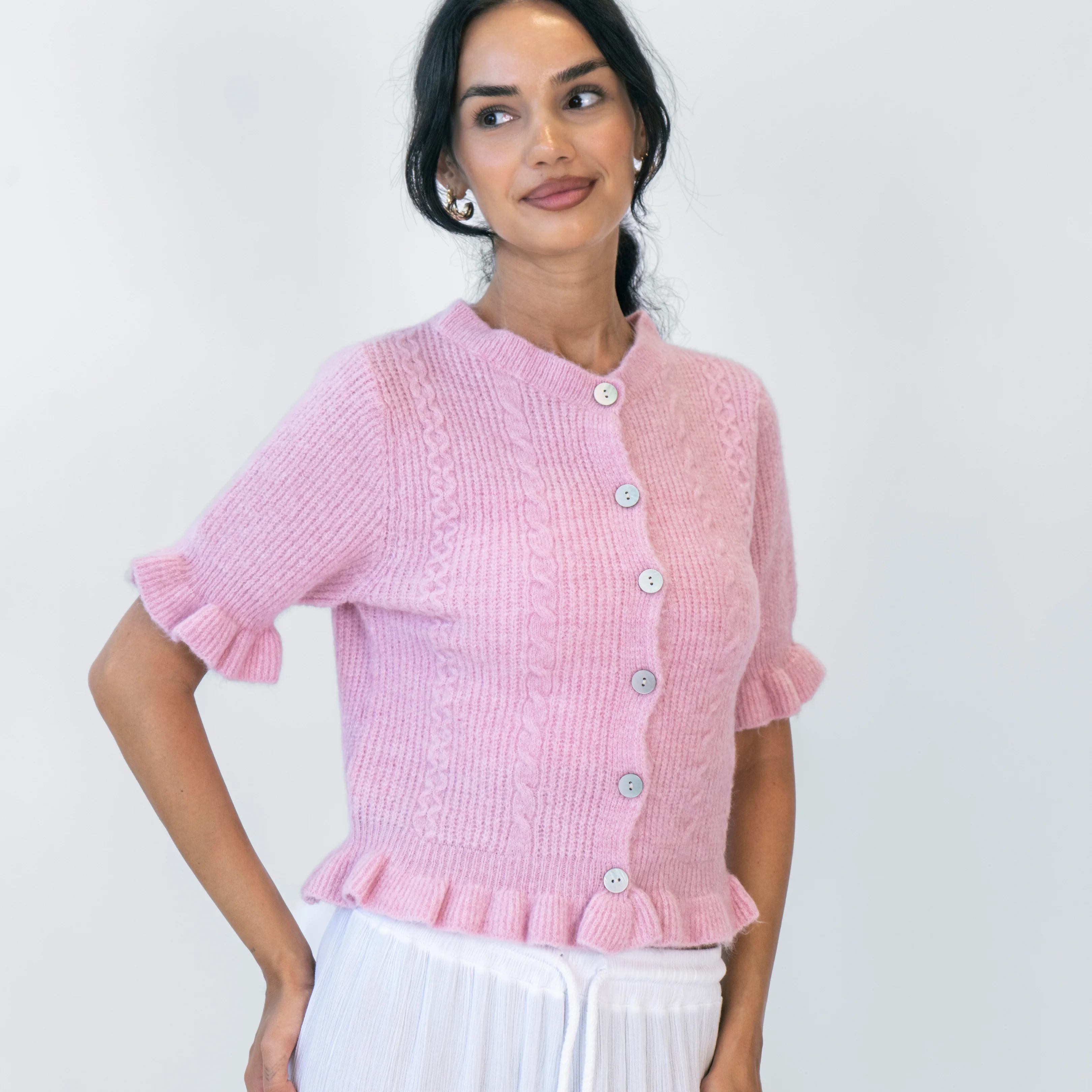 Mini Ruffle Cardigan