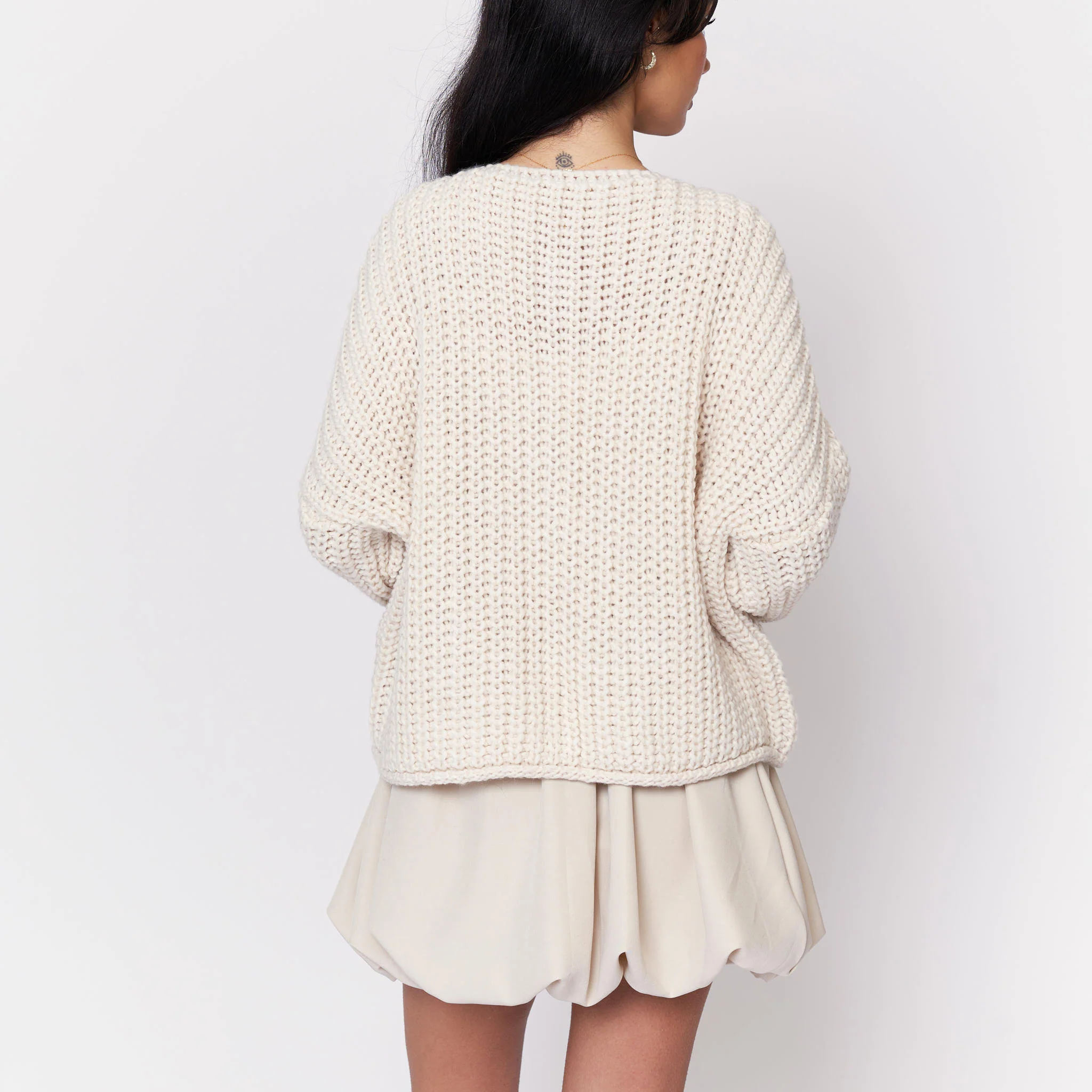 Chunky Gold Button Cardigan