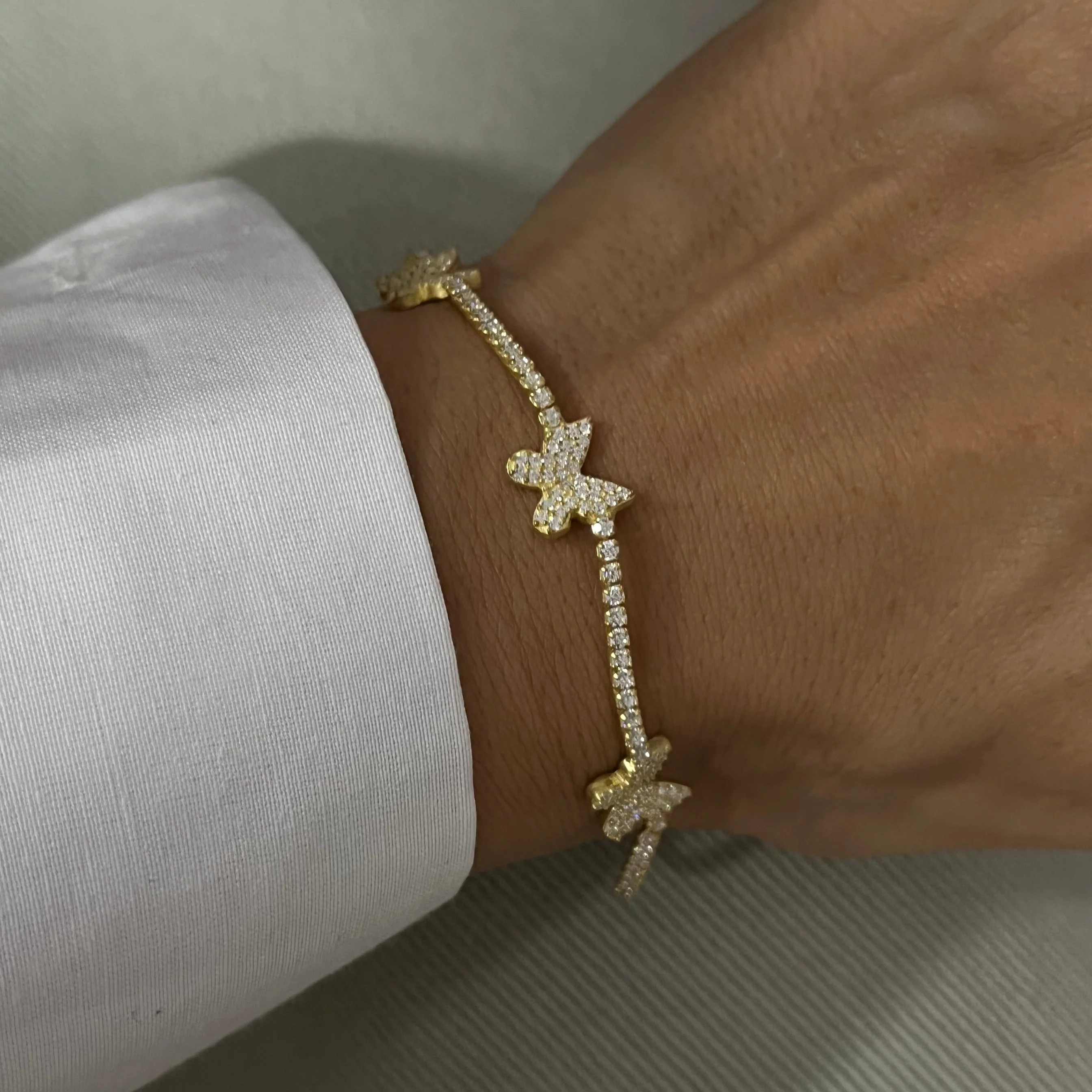 Ice out butterfly armband