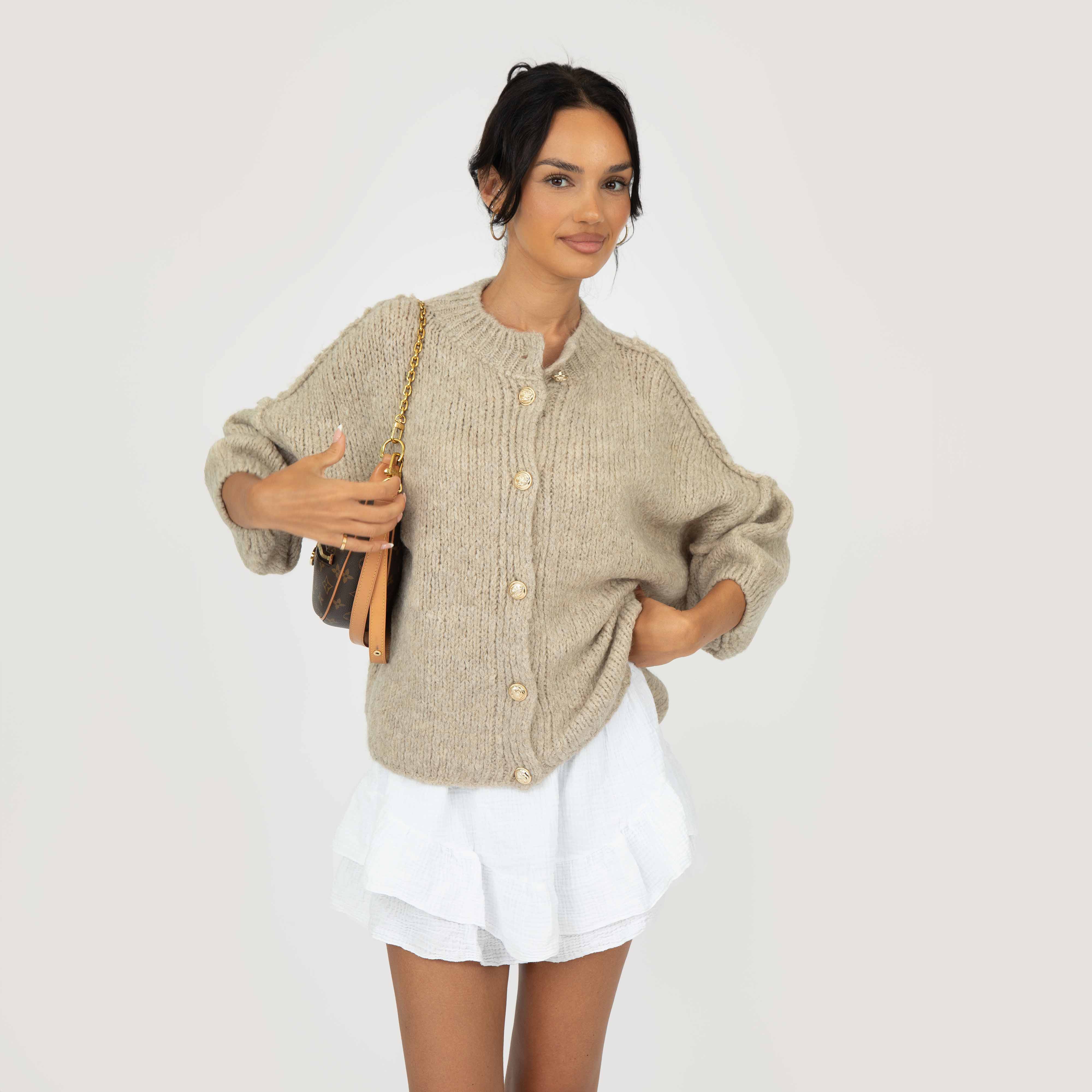 CozyGlam Kurzarm Cardigan