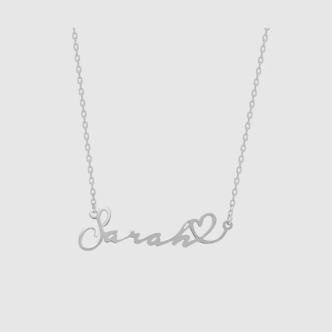 Signatur Herz Namenskette