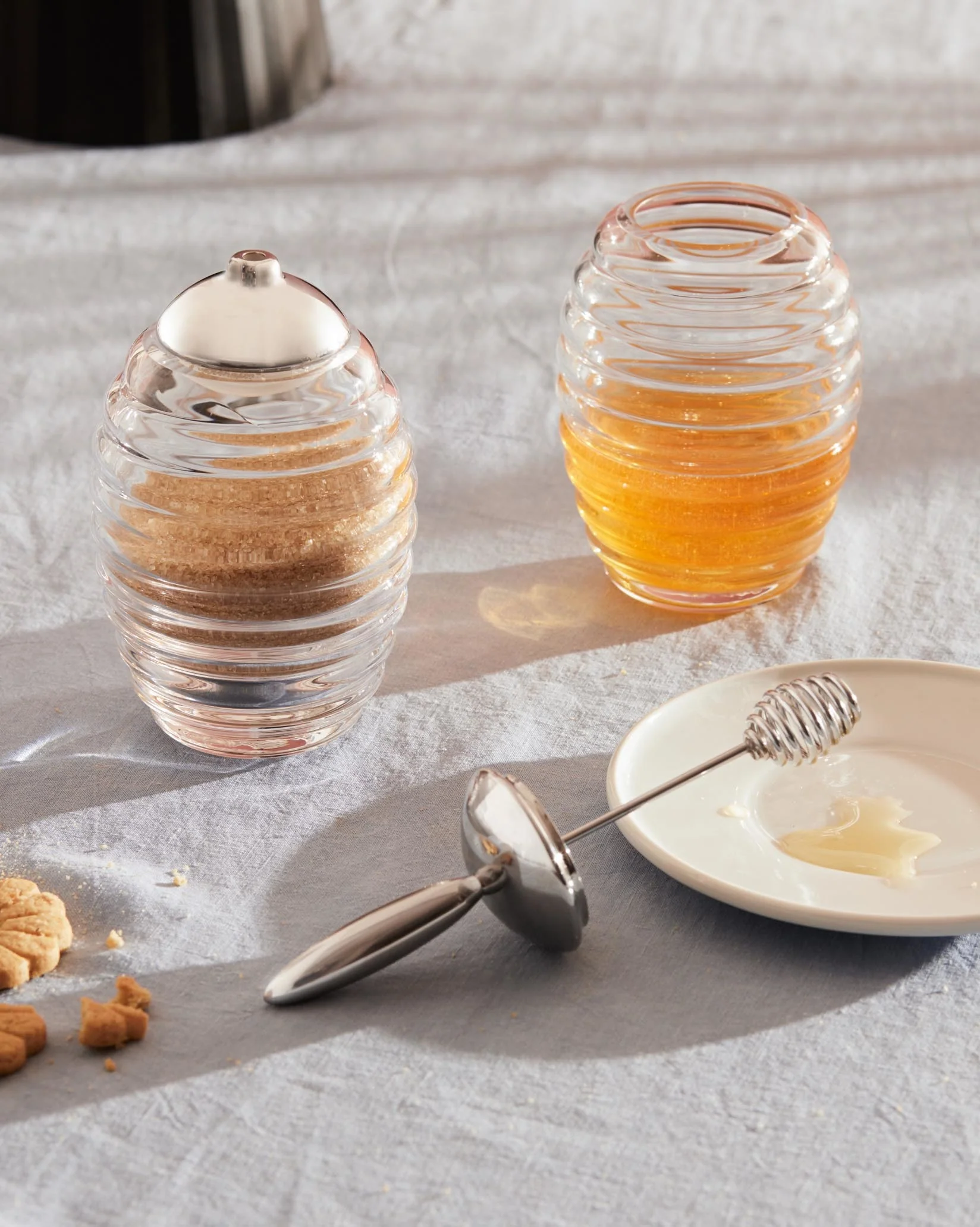 Alessi Honey pot Honey jar with dipper Design Theo Williams, CSA .