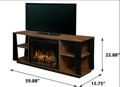 Arlo Electric Fireplace TV Stand in Walnut