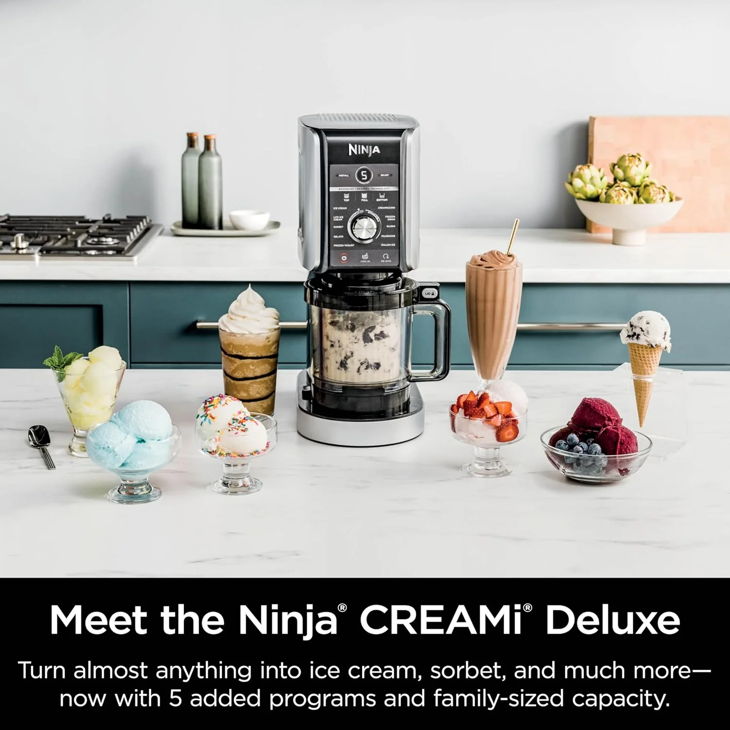 Ninja® CREAMi® Deluxe – Eis, Sorbet, Gelato und mehr einfach zu Hause zubereiten. Individuell, lecker und vielseitig!