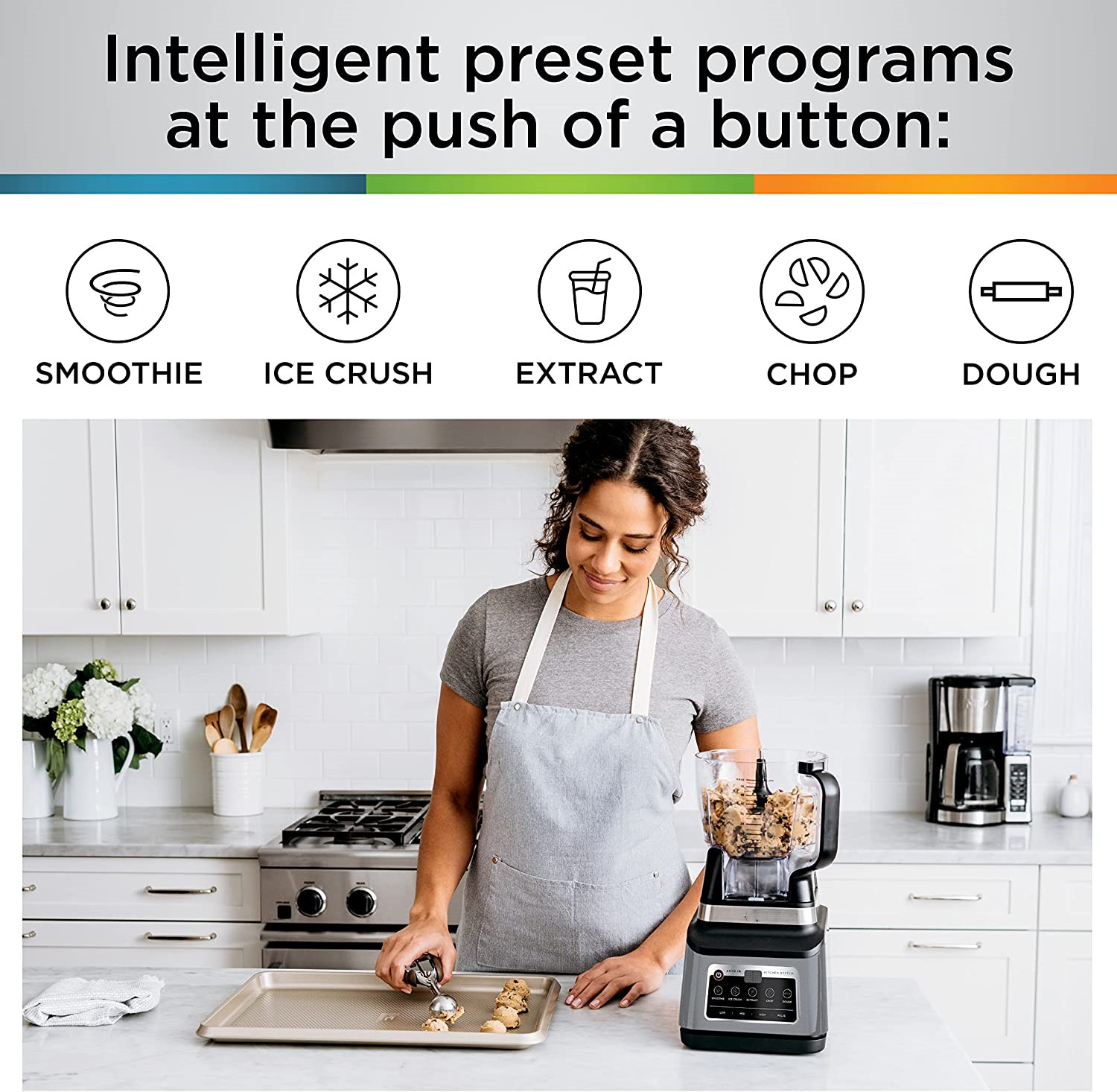 72 oz. Pitcher, 8-Cup Food Processor, 16 oz. Single Serve Cup, 1500-Watt, Black