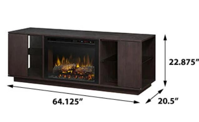 Arlo Electric Fireplace TV Stand in Walnut