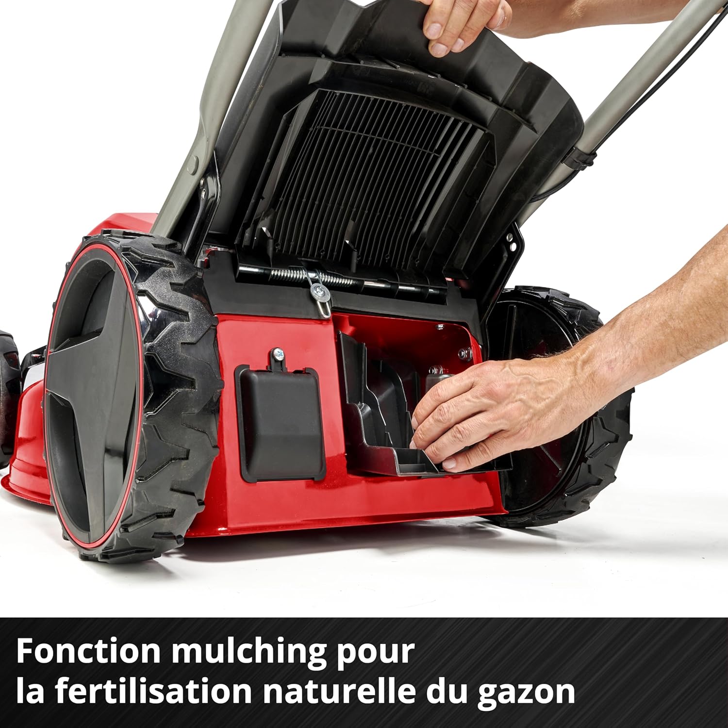 Einhell Professional Tondeuse à gazon sans fil GP-CM 36/47 S HW Li Power X-Change (36V, 47 cm largeur de coupe, autotractée, moteur sans charbon) Livré avec 4 Batteries 4,0Ah et 2 Chargeurs Doubles