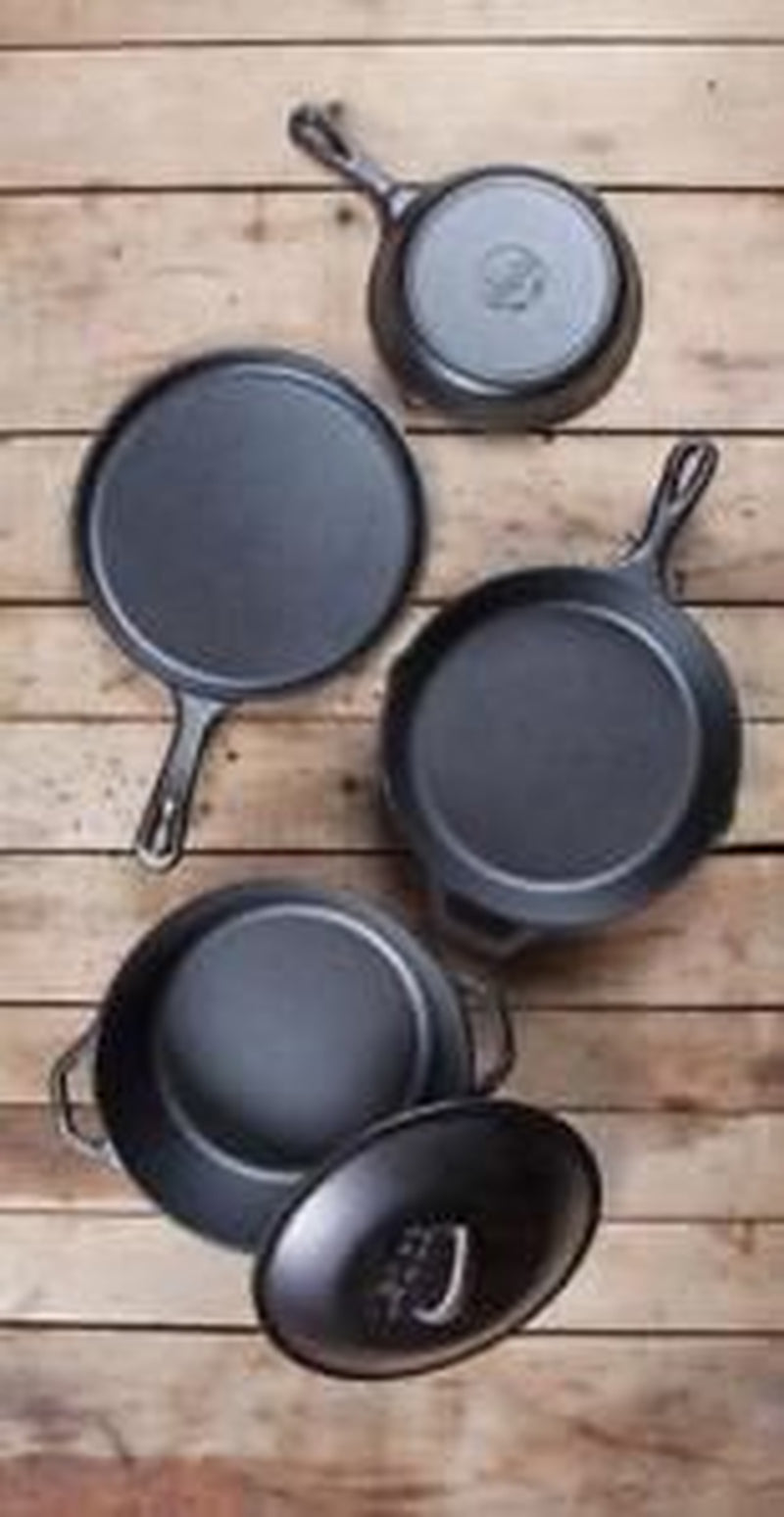 Pre-Seasoned Cast Iron 5 Piece Set, L5HS3, 5 Piece Combo Set