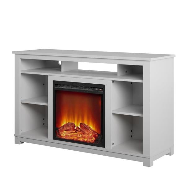 Domingo 47.6 In. Electric Fireplace TV Stand in Dove Gray