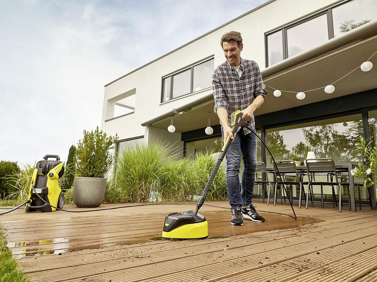 Nettoyeur haute pression Karcher K 7 Premium Smart Control Flex Home - 180 bars - 600 L/h - connecté - tambour enrouleur - brosse terrasse