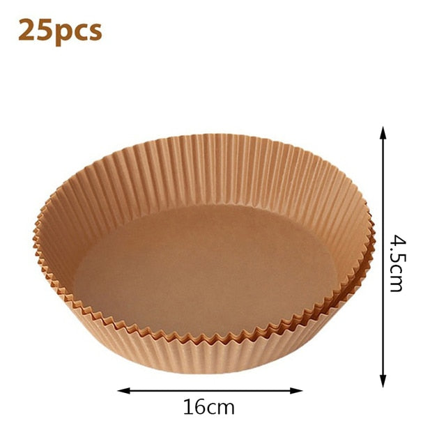 Air Fryer Disposable Paper Liner, Non-stick Disposable Air Fryer Liners, Baking Paper for Air Fryer Oil-proof, Water-proof, Parchment for Baking Roasting Microwave