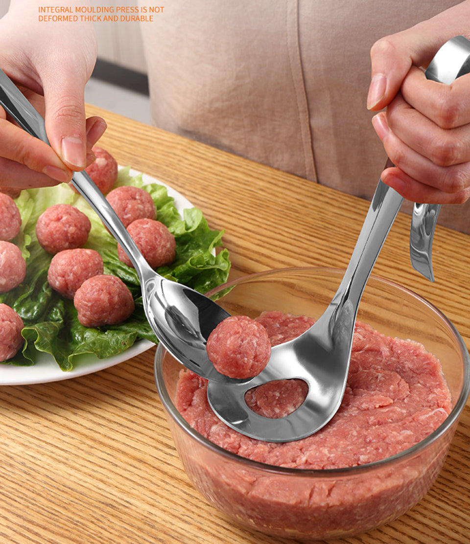 Meatball Clip Meatball Maker Spoon Stainless Steel Non-Stick Creative Meatball Maker Home Cooking Tools Kitchen Accessories Gadgets Durable and Convenient