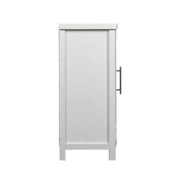 Rossville 54 in. Media Console Electric Fireplace TV Stand in White