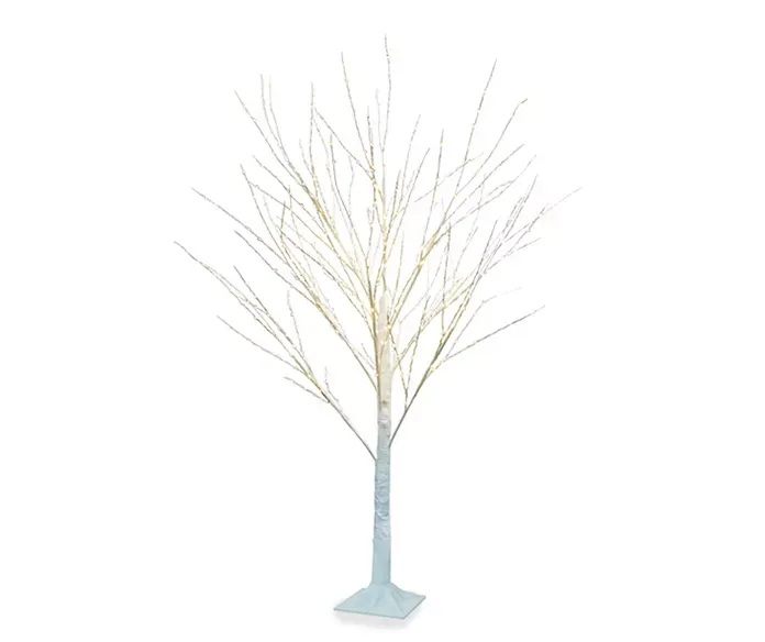 5' Warm White Micro Light Birch Tree