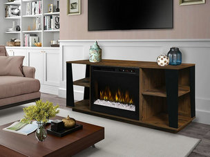 Arlo Electric Fireplace TV Stand in Walnut