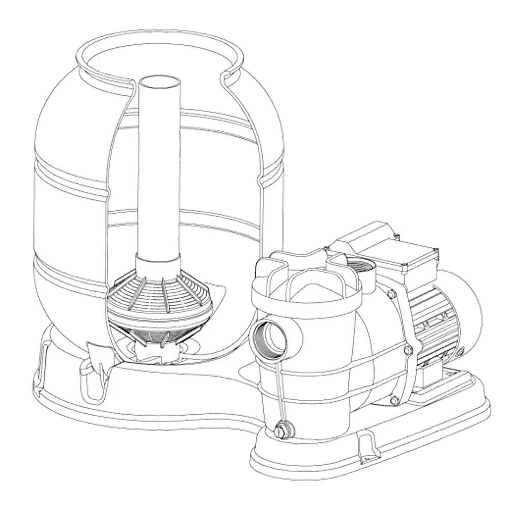 Filtre à sable système de filtration pompe de filtration pompe de piscine 6000 litres par heure 16_0002466