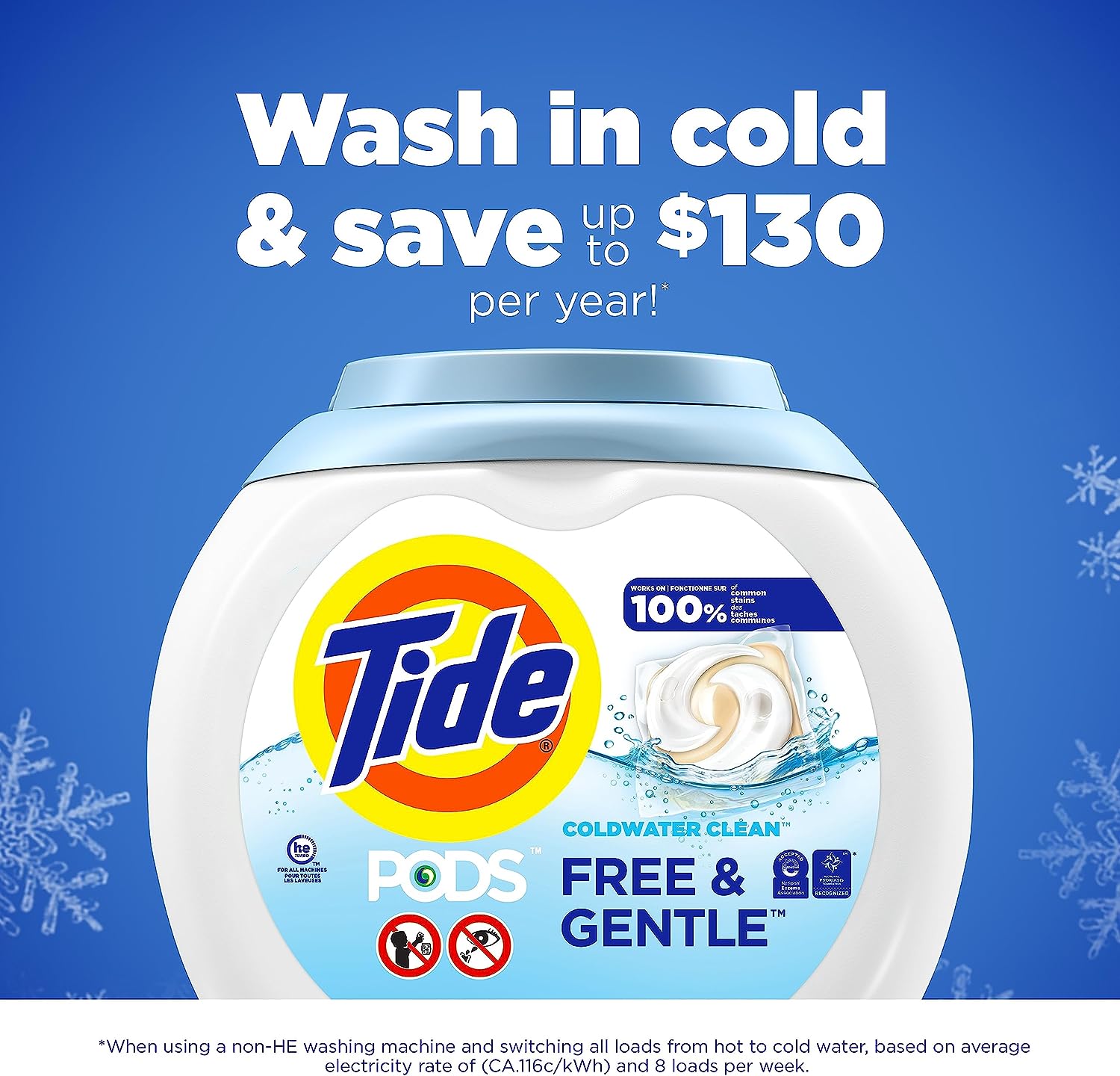 Tide PODS Free & Gentle Laundry Detergent Soap Pods, 81 count