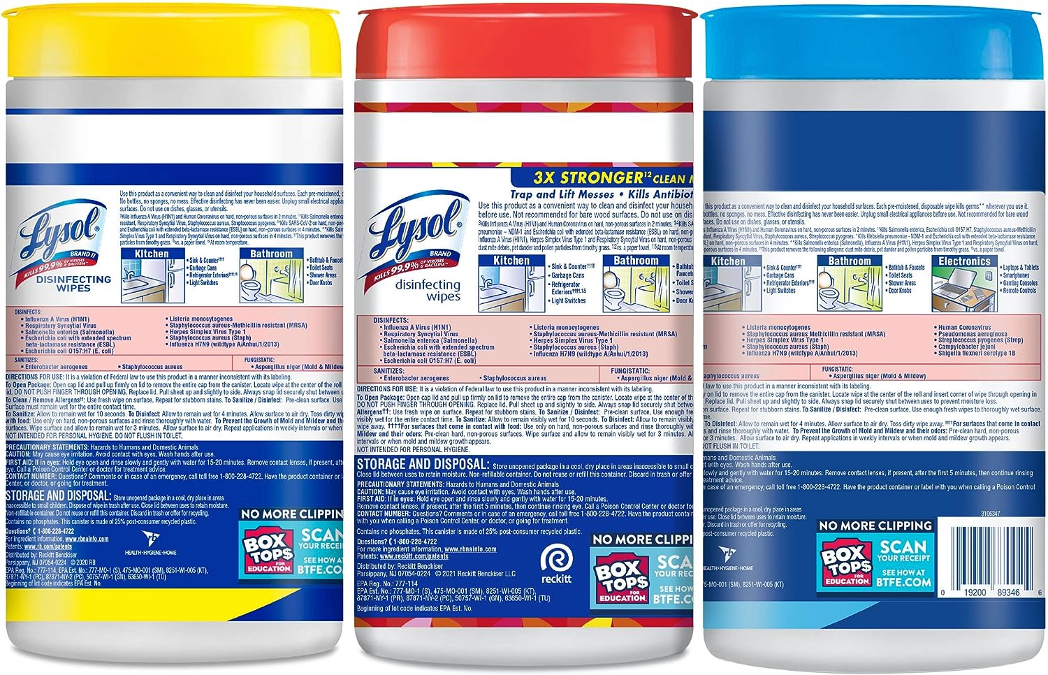 Lysol Disinfectant Wipes Bundle, Multi-Surface Antibacterial Cleaning Wipes, For Disinfecting & Cleaning, contains x2 Lemon & Lim Blossom (80ct) x1 Crisp Linen (80 Ct) & x1 Mango & Hibiscus (80 Ct)