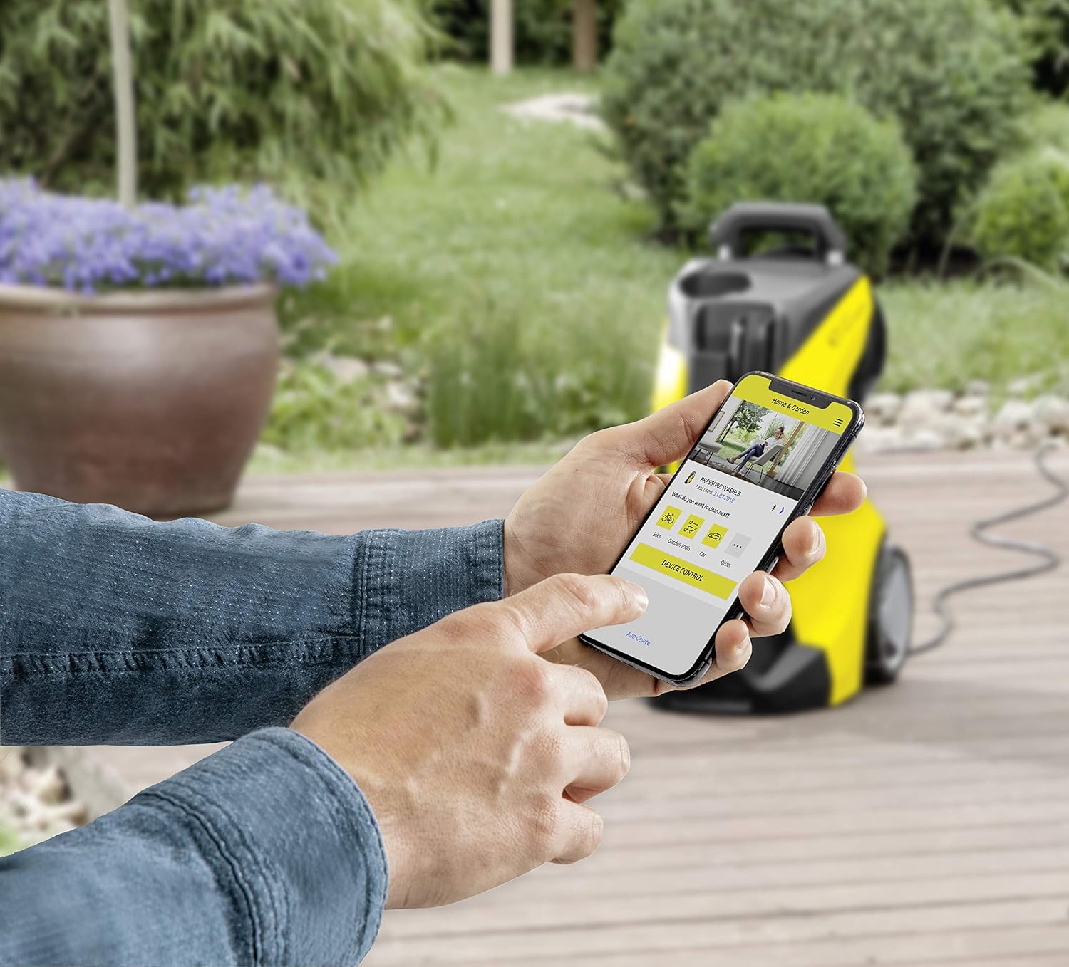 Nettoyeur haute pression Karcher K 7 Premium Smart Control Flex Home - 180 bars - 600 L/h - connecté - tambour enrouleur - brosse terrasse