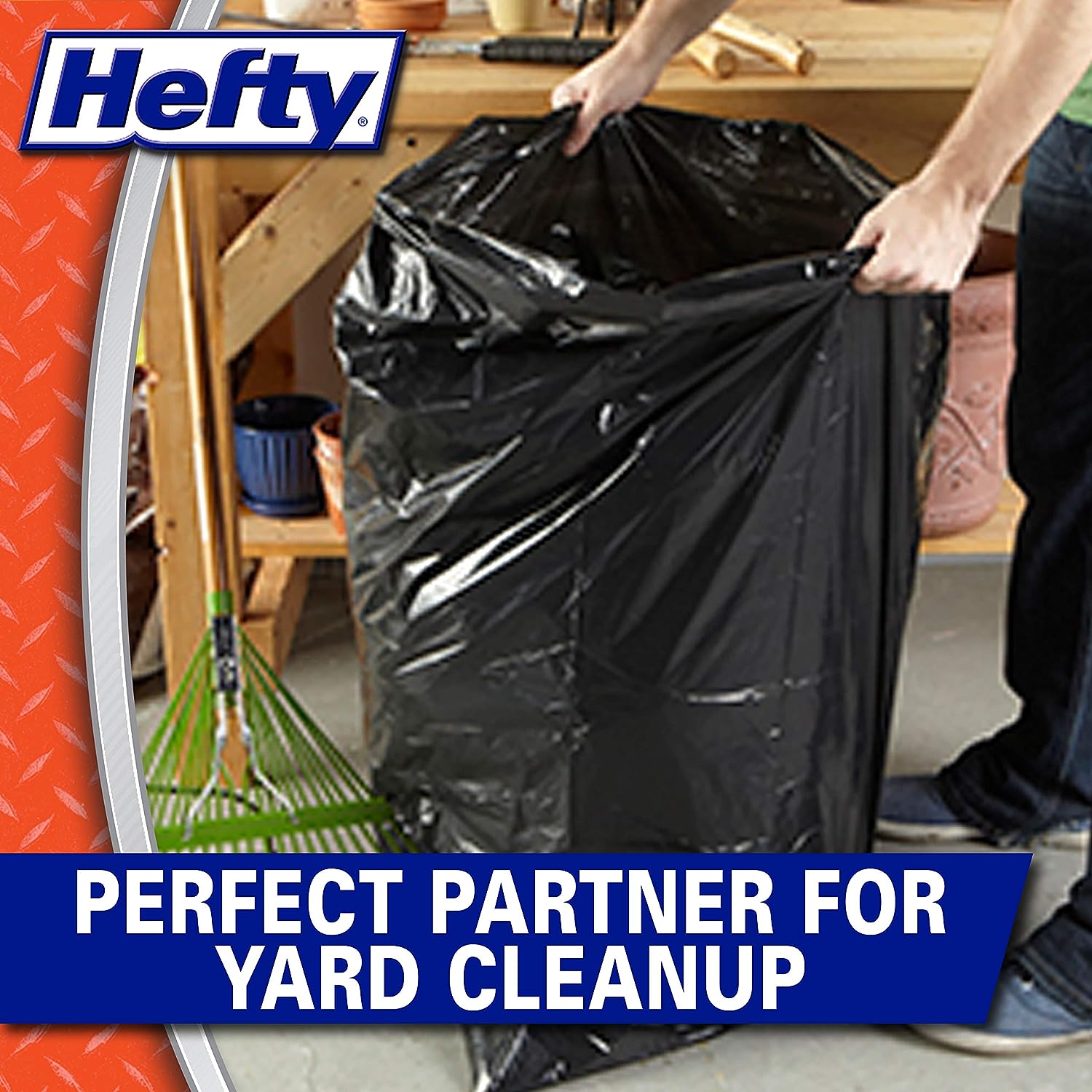 Hefty Strong Lawn & Leaf Trash Bags, 39 Gallon, 38 Count